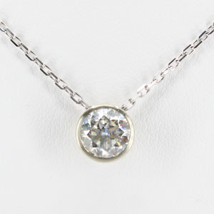 Diamond Necklace GIA Certified J Color SI-1 1.16 Carats