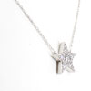 Diamond 5-pointed star necklace - side view.