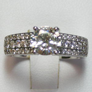 Diamond Engagement Ring 1.55 Ct. tw White Gold