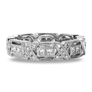 Diamond Band18 Karat White Gold