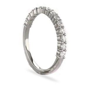 Anniversary Ring in 14K White Gold set with 14 Round Diamonds