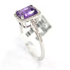 Amethyst Diamond Ring