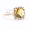 Citrine Diamond Ring