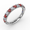 Ruby diamond anniversary ring