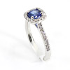 Blue Sapphire and Diamond Ring