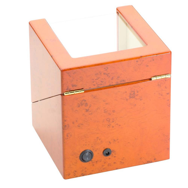 Diplomat Estate Double Watch Winder Burlwood Exterior Cream interior