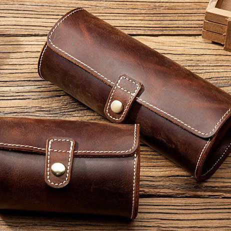 100% Genuine Leather Watch Travel Pouches in 2 Sizes