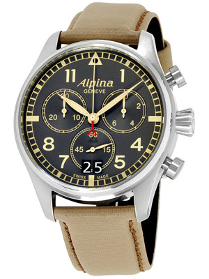 Alpina Quartz Chronograph With Date  44 Millimeters