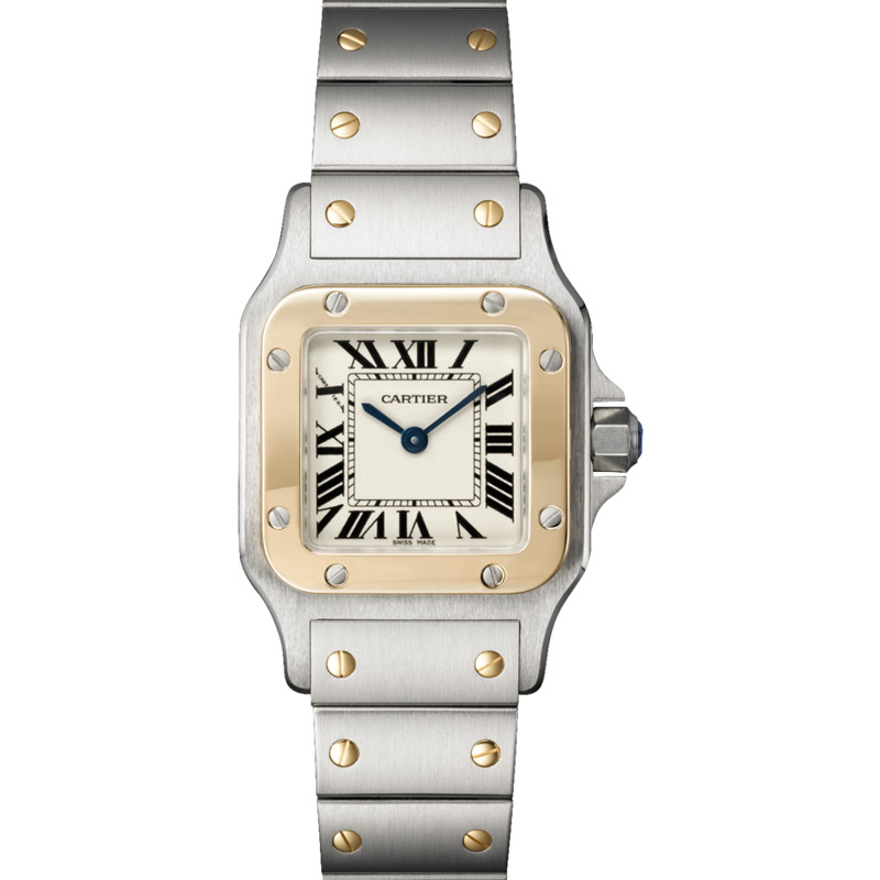 Cartier Ladies Santos Galbee W20012C4 18K Gold Steel