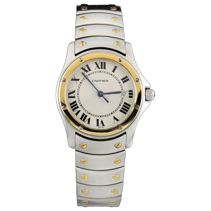 cartier santos round watch