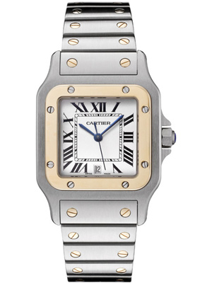 Cartier Santos Galbee in 18K Yellow Gold & Steel