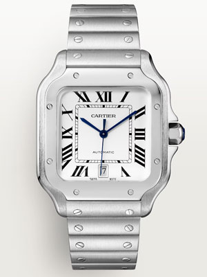 Cartier Santos XL with Silver Off White Dial & Black Roman Numerals