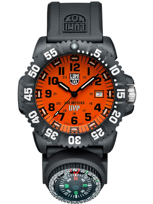 Luminox Watch Orange Dial with Compass Scott Cassell Series
