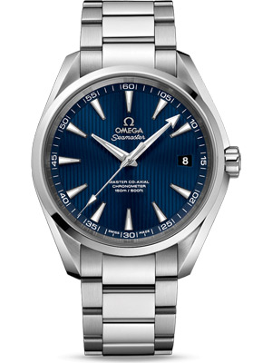 Omega Seamaster Aqua Terra Blue Dial with Teak Pattern