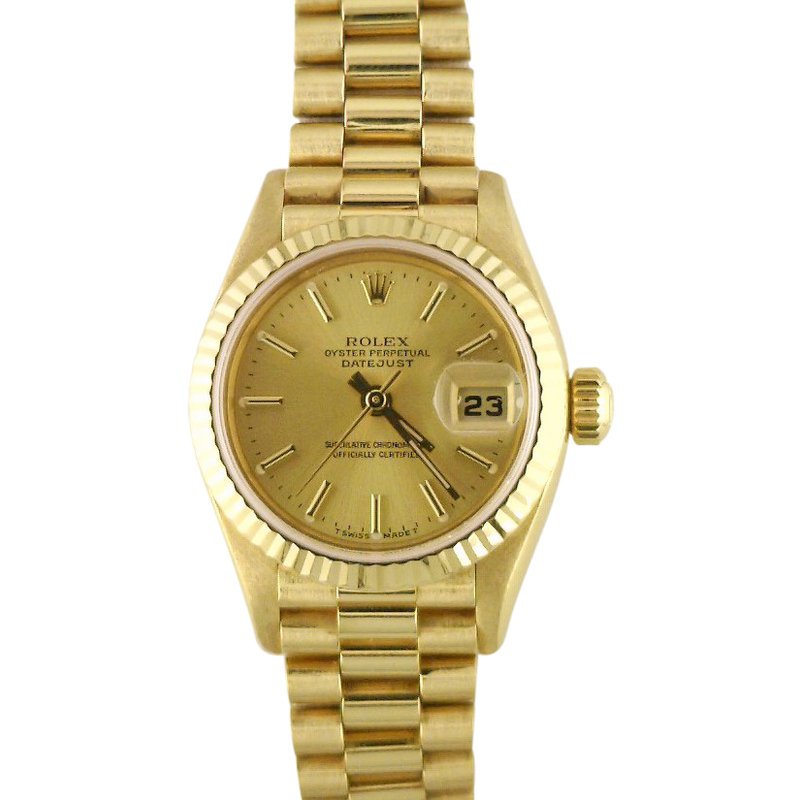 Rolex Ladies Gold Datejust Solid 18K Gold 79178 Year 2000