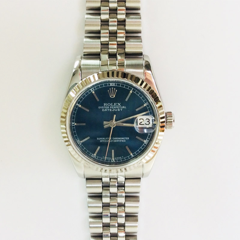 rolex datejust women's blue dial