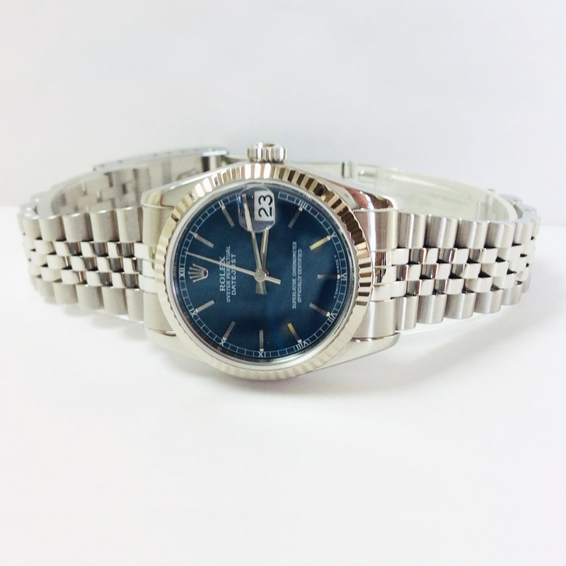 rolex datejust women's blue dial