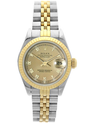 Rolex Lady Datejust With Champagne Dial And Roman Numerals