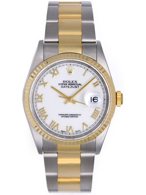 Rolex Ladies Datejust White Roman Dial Oyster Band 68273
