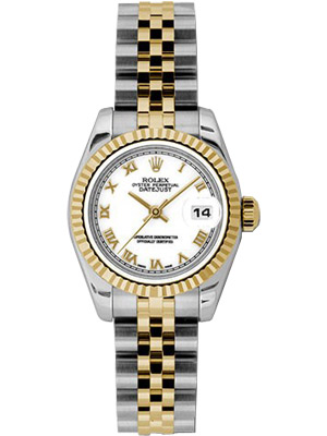 Rolex Ladies Datejust White Roman Dial 179173