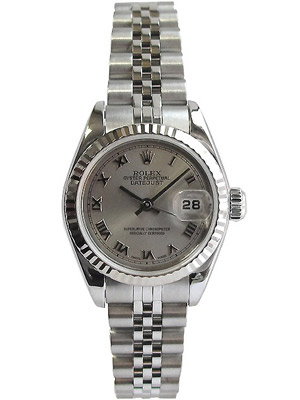 Ladies Rolex Steel 69174 26 mm with Rhodium Roman Dial