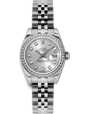 Ladies Rolex 26 mm With Diamond Bezel and Dial