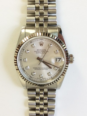 Rolex Lady Datejust with Silver Diamond Dial 68274