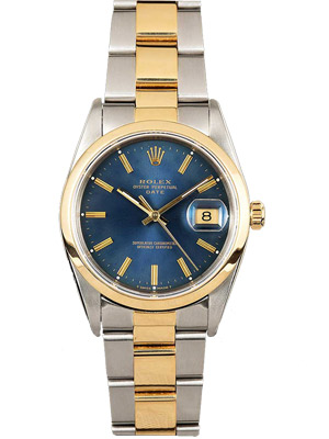 Rolex Women's Date Model 15203 Blue Dial