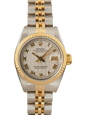 Rolex Ladies Pyramid Dial Datejust Watch