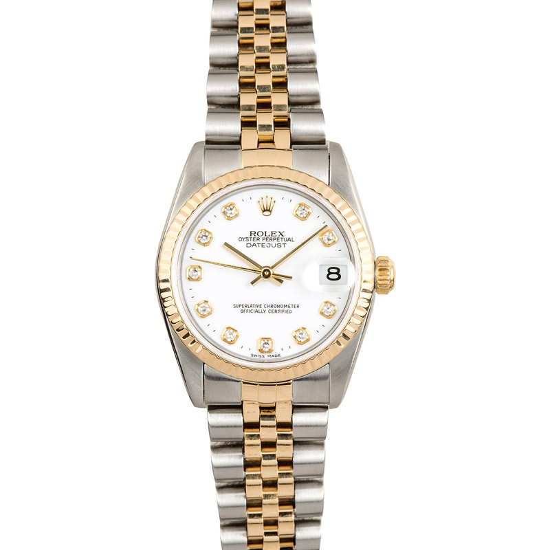 womens rolex white face