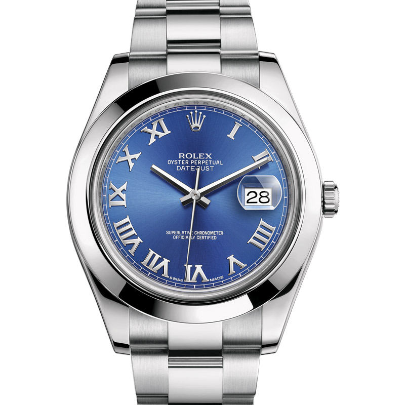 rolex datejust ii blue dial roman numerals