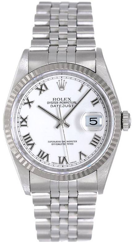 Rolex Datejust White Dial Roman Numerals