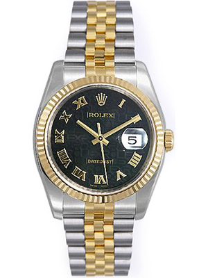 Rolex Mens Watch Datejust Black Dial