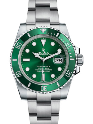 Rolex Watch Submariner Green Face (Dial and Bezel) 116610LV HULK
