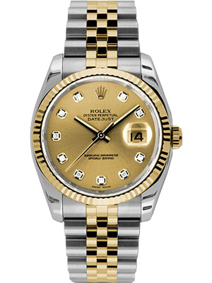 Rolex Oyster Perpetual Datejust with Champagne Diamond Dial