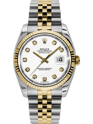 Rolex Oyster Perpetual Datejust with White Diamond Dial