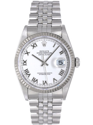 Rolex Datejust White Dial Roman Numerals