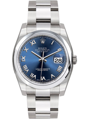 Rolex Datejust 116200 Men's Watch Blue Roman Dial 2015 Model