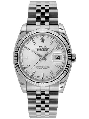 Rolex Datejust 36 mm White Index Dial