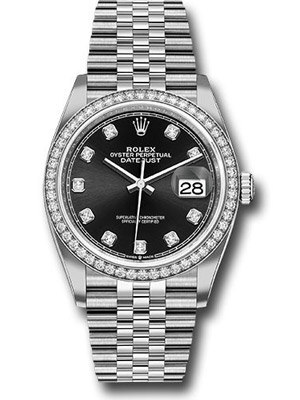 Rolex Datejust 36 mm Black Diamond Dial and Bezel