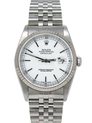 Rolex Datejust with 18K White Gold Bezel