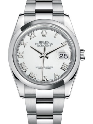 Rolex Datejust 116200 With White Roman Dial