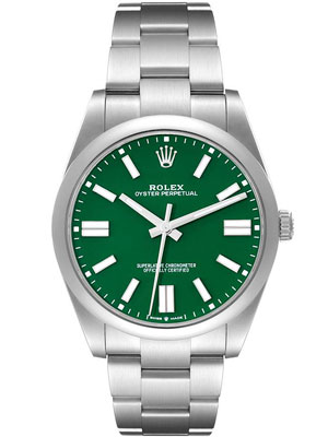 Rolex Oyster Perpetual 41 mm Green Dial 124300