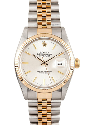 Pre-owned Rolex Datejust 16013 in 18k Yellow Gold and Steel