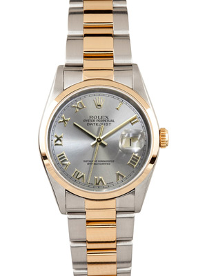Rolex Datejust Chronometer with Slate Dial and Oyster Band