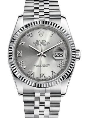 Rolex Datejust Rhodium Roman Dial Jubilee Band