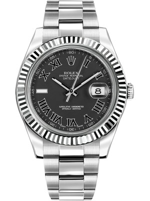 Rolex Datejust II 41mm Black Roman Dial