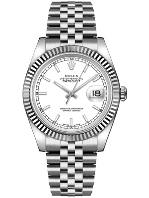 Rolex Watch Steel Datejust 116234 White Dial Roman