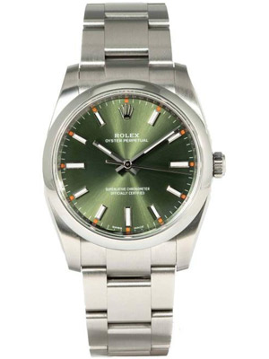 Rolex Oyster Perpetual 34 Millimeter Green Dial