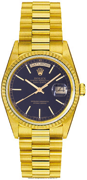 Rolex President 18248 Solid 18k Gold Black Dial